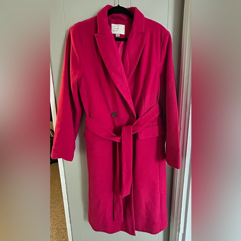 SOLD Pink wool coat